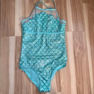 Justice Girls Mermaid One Piece Swimsuit Size 12